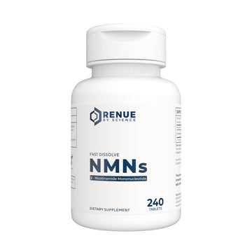 Renue By Science NMN Supplement | 240 Chewable Vegetarian Tablets - 125mg Nicotinamide Mononucleotide per Serving | Lemon Flavour - Manufactured in The USA Third-Party Tested Renue By ScienceUS supplements