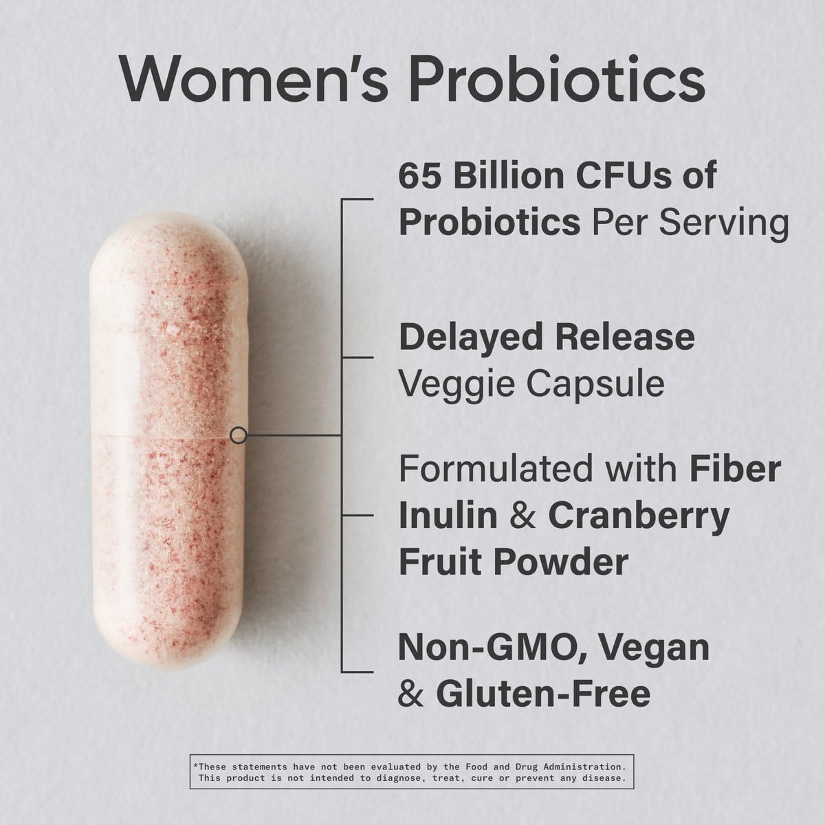 Sports Research Women's Probiotics with Prebiotics, 65 Billion CFU - Vegan Capsules for Gut Health & Digestive Support, Probiotics for Women with Cranberry - Non-GMO Verified & Gluten Free - 30 Count Sports ResearchAu supplements