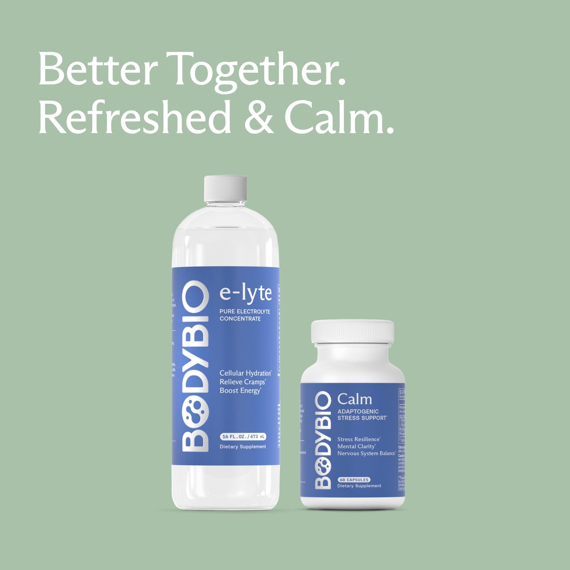BodyBio Calm - Natural Stress Relief Blend with Rhodiola, Glycine & Phosphatidylserine - Supports Relaxation, Mental Focus & Balanced Cortisol - Non - Drowsy Formula BodyBioAu supplements