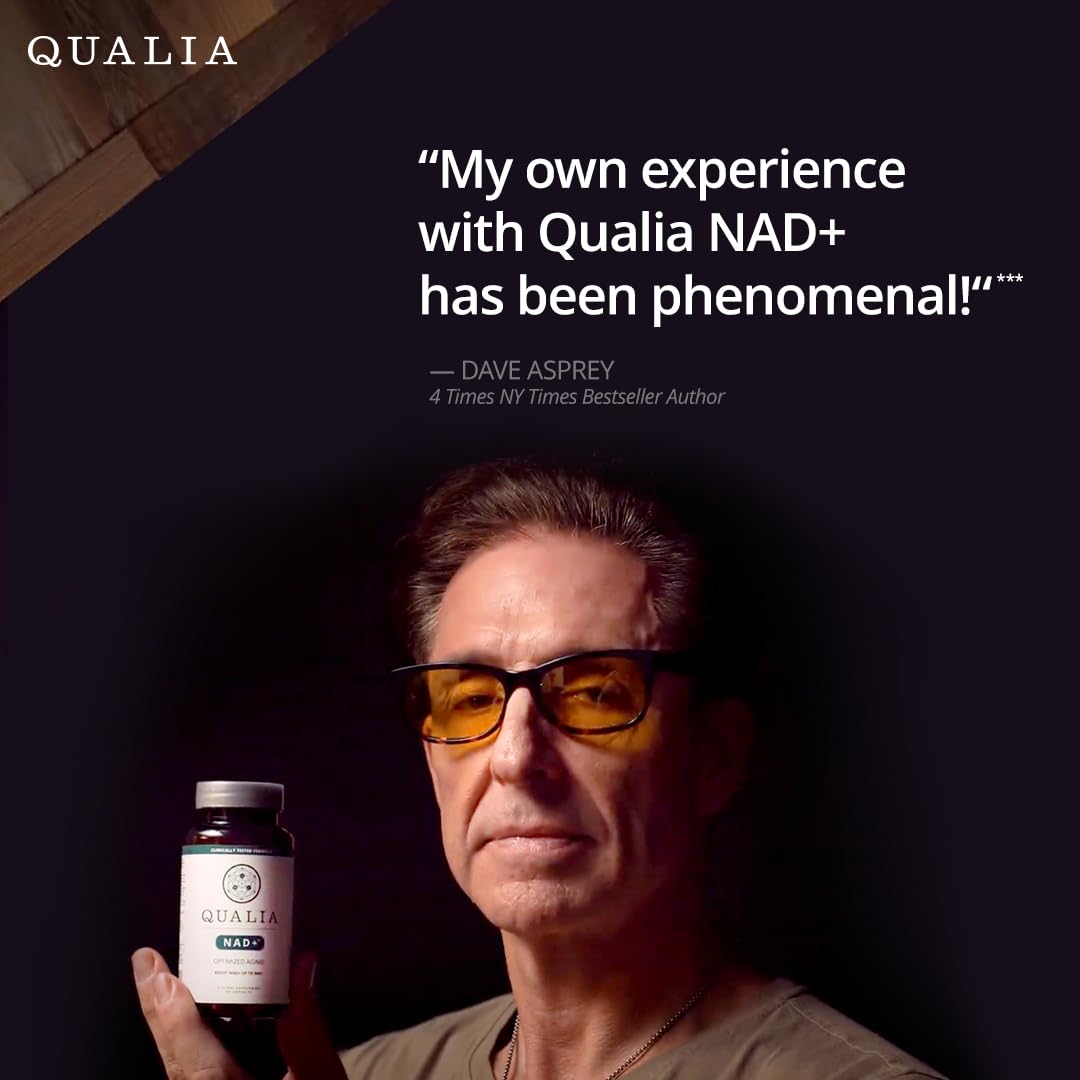 Qualia NAD Supplement — Clinically Proven to Boost NAD+ up to 67%. Optimized Aging, Energy, Focus. Elite NAD+ Booster Ingredients Nicotinamide Riboside (NIAGEN), Niacin, Niacinamide (1 Month Supply) QUALIA LIFE SCIENCESAu supplements