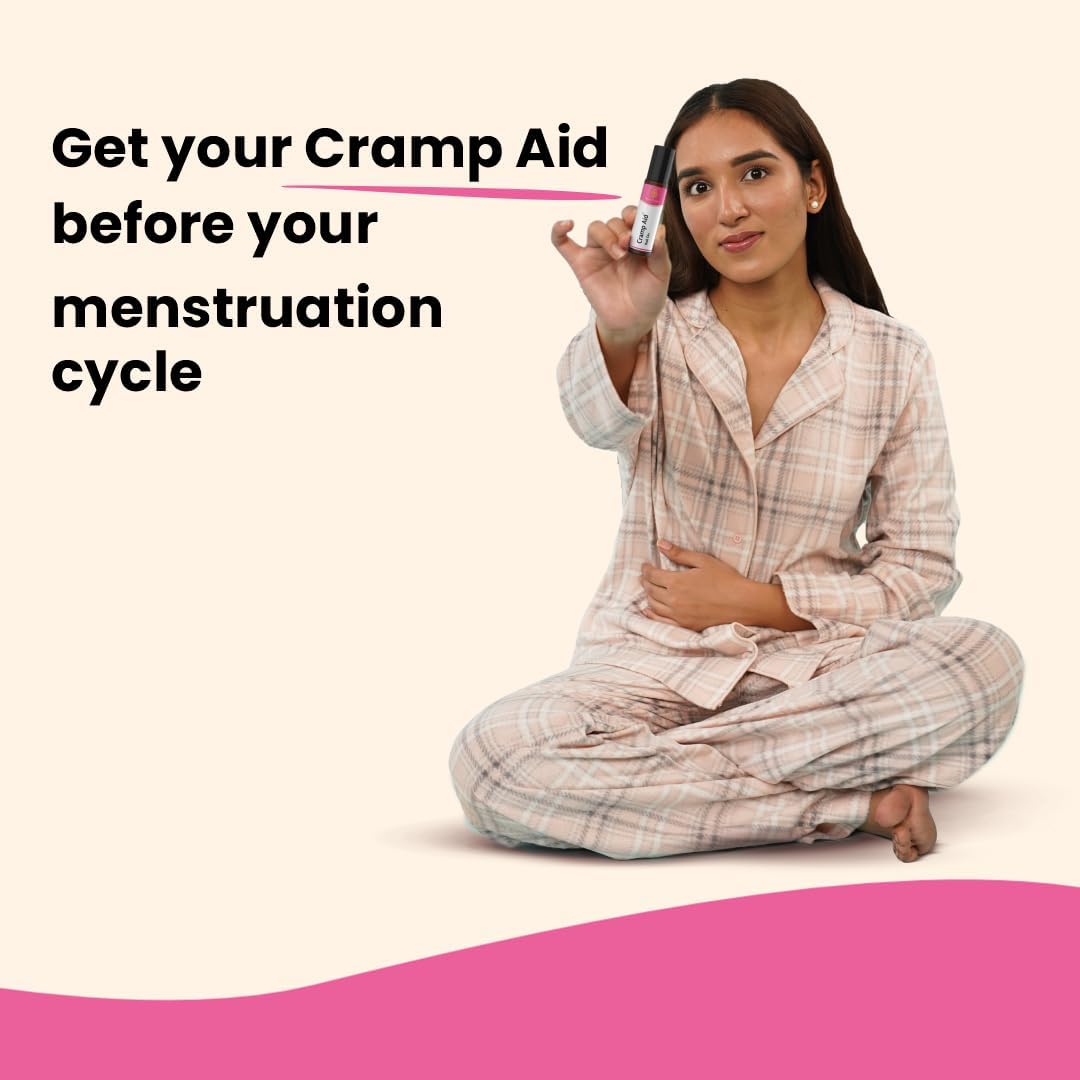Cramp Aid Roll On for Menstrual Cramps | Instant Period Pain Relief | | Natural & Ayurvedic Alternative to hot Bags | Fits in Pocket GenericAu supplements