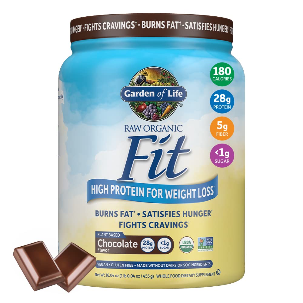 Garden of Life Raw Organic Fit Vegan Protein Powder Chocolate, 28g Plant Based Protein Garden of LifeUS supplements