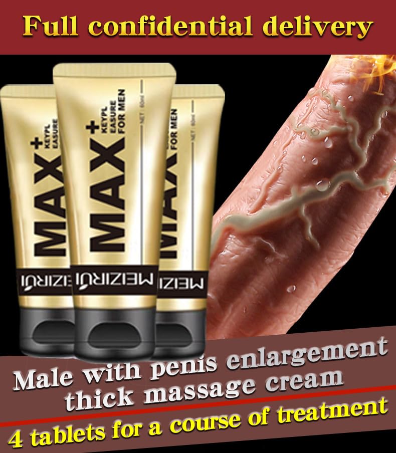 Max+ Extra Large Strength Enlargement Growth Gel for Man – Men's Power Massage Enlarger Cream with Natural Oil for Increase Size, Huge Thickness, Strength and Prolonged Performance (1) MEIZIRUIAu supplements