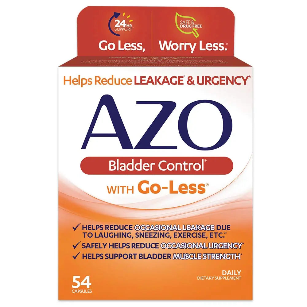 AZO Bladder Control with Go-Less Daily Supplement | Helps Reduce Occasional Urgency & Leakage | 54 Count Cranberry Urinary Tract Health | 100 Softgels AZOAu supplements