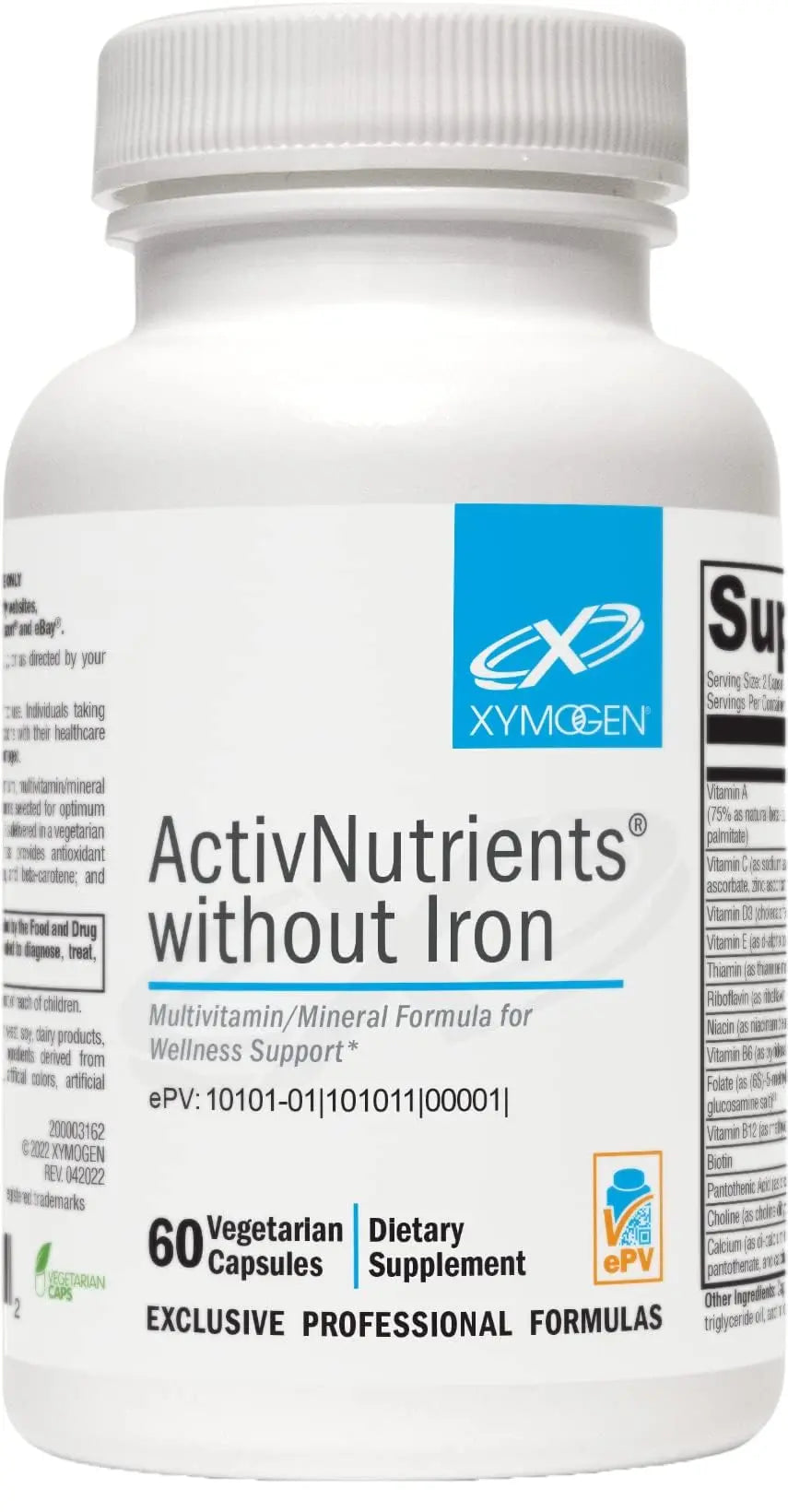 XYMOGEN ActivNutrients Without Iron - Multivitamin Multimineral for Wellness, Immune, Energy and Mood Support XYMOGENAu supplements