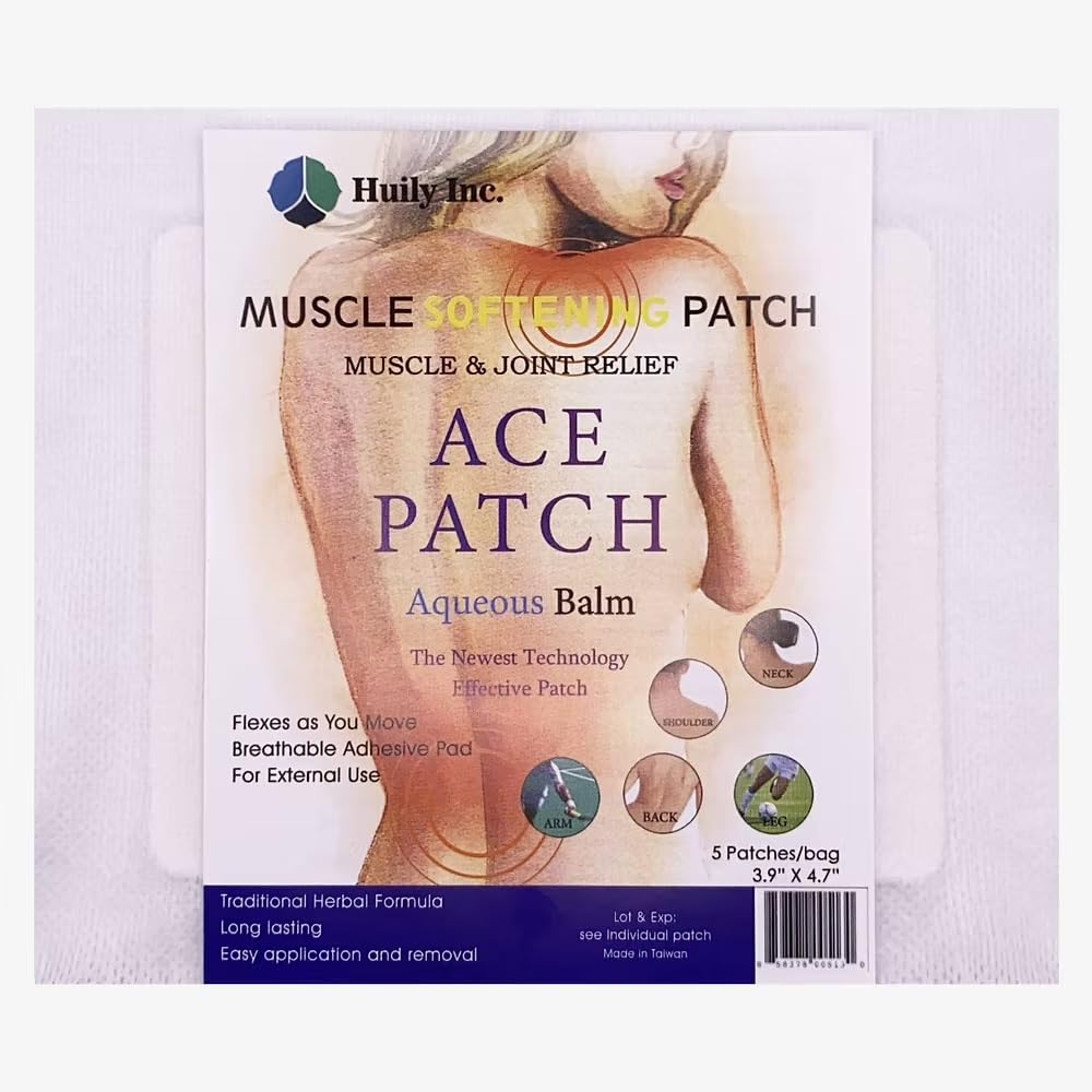 ACE Pain Relief Patch - Aqueous Balm 5 Count HuilyAu supplements
