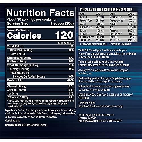 BODYTECH Whey Tech Pro24 Powder Vanilla Ice Cream (2 lbs/30 Servings) BODYTECHUS supplements