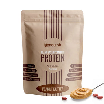 UpNourish Peanut Butter Vegan Protein Powder 54 Superfoods Powder,1.5 Billion CFU Probiotics 21g Plant Based Protein,No Sugar No Dairy No GMO Dairy Free,Meal Replacement Shake Keto-Friendly Low-Carb Diet,15 Servings UpNourishAu supplements