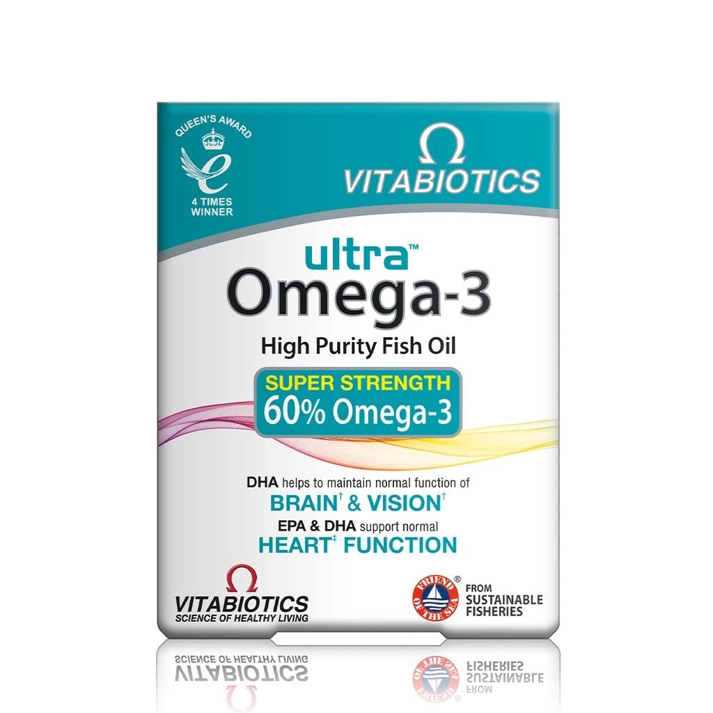Vitabiotics Ultra Omega-3 Fish Oils Capsules with DHA EPA Nutritional Supplements VitabioticsUS supplements