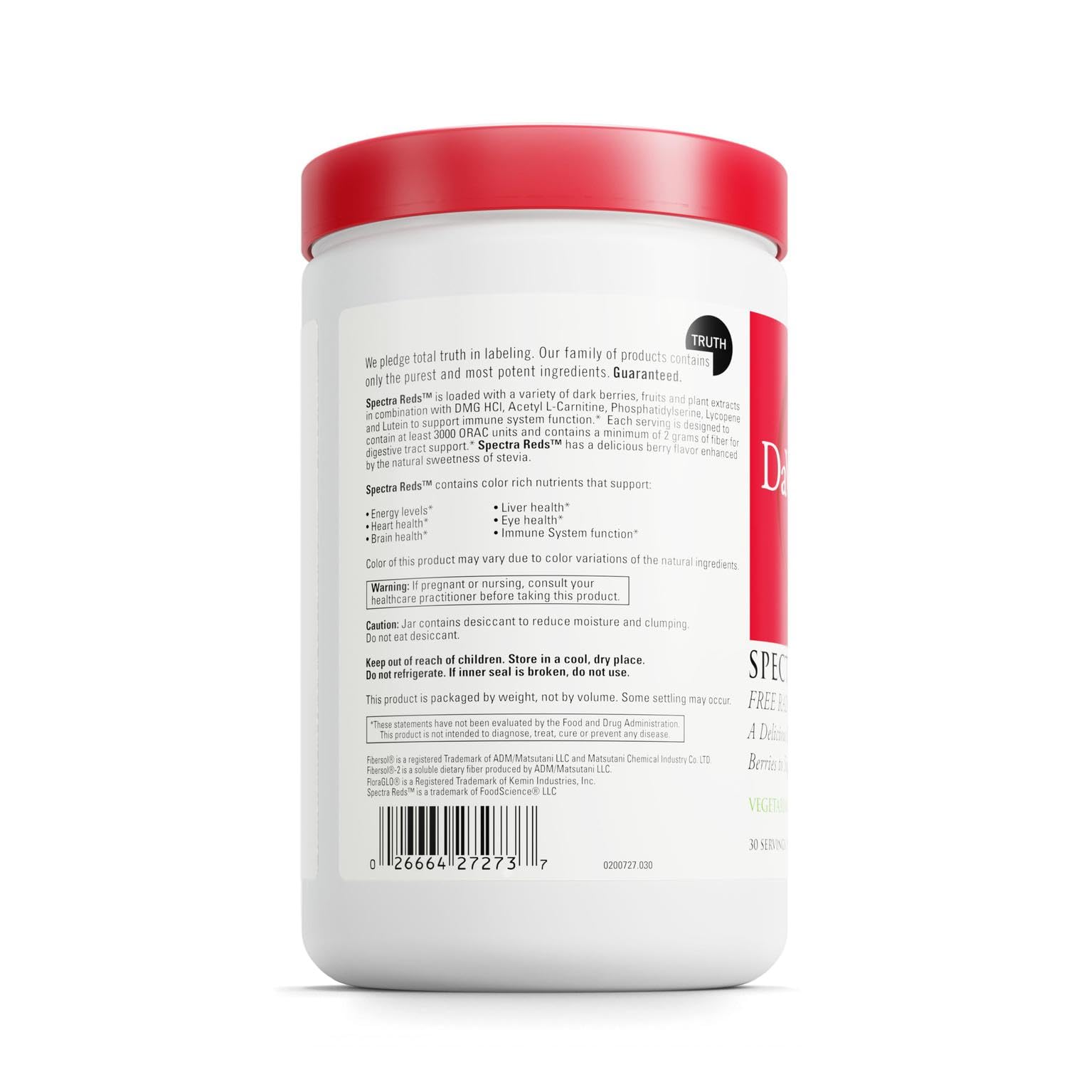 DAVINCI Labs Spectra Reds - Drink Mix Supplement for Antioxidant Health* - Immune & Liver Health Aid with Grape Seed Extract* - Powder Supplement Supports Eye & Heart Health* - 30 Servings (324.9 g) DAVINCIAu supplements