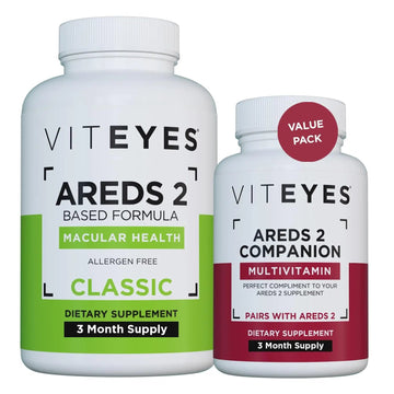 Viteyes AREDS 2 Capsules and Viteyes Multivitamin AREDS 2 Companion, Single Daily Dose Eye Vitamins, 3 Month Supply ViteyesAu supplements