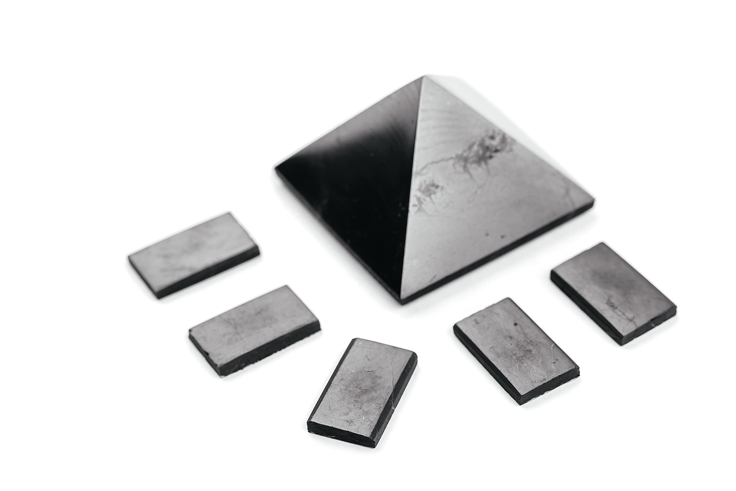 KARELIANMASTERS Shungite Stones Pyramid and Sticker for Phone Set - Crystal Healing Protection KARELIANMASTERSAu supplements