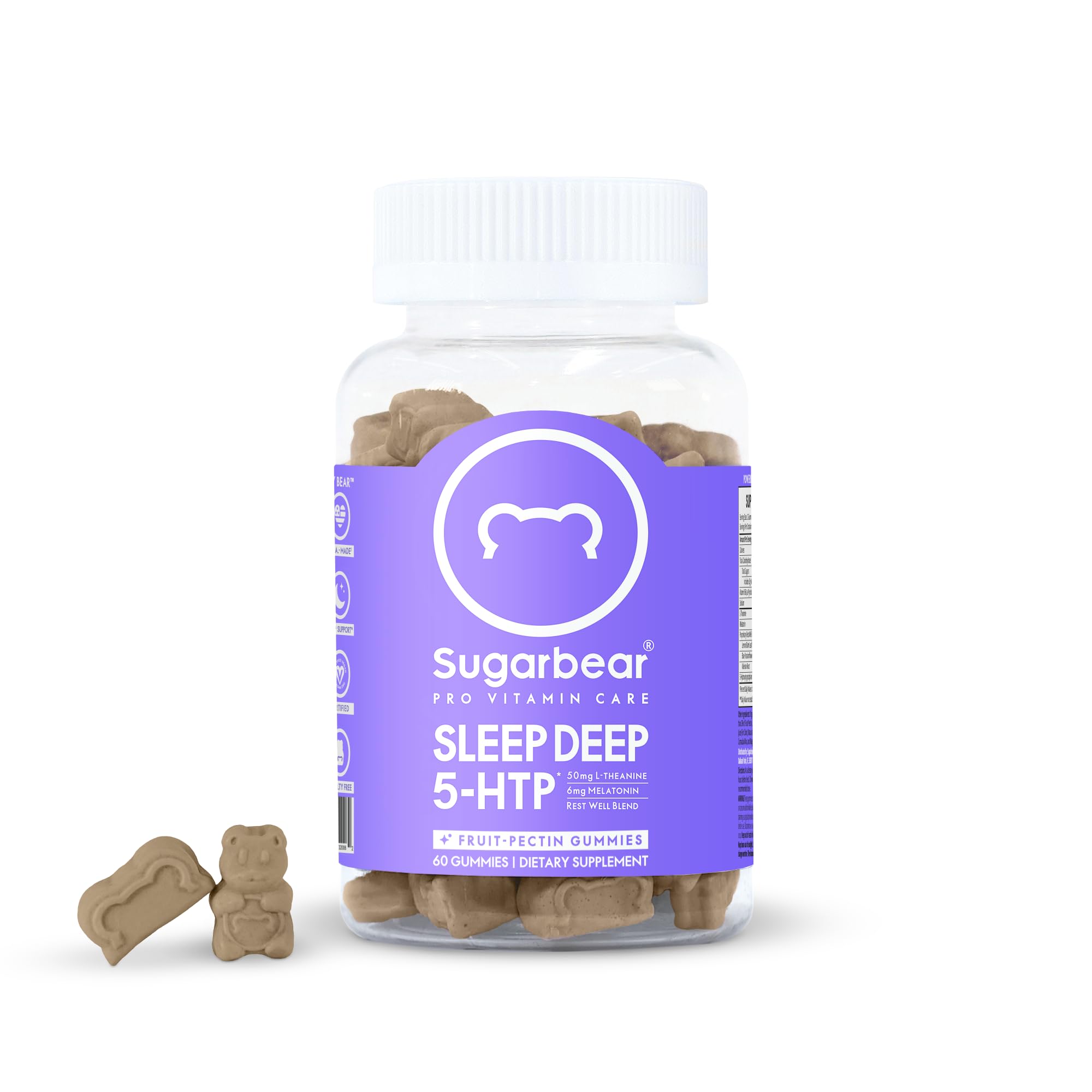 Sugarbear Sleep Aid Gummies for Adults with Melatonin 6mg, Magnesium SugarBearHairUS supplements