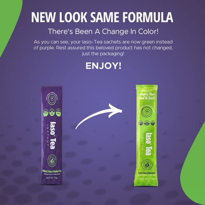 TLC Total Life Changes IASO Natural Detox Instant Herbal Tea - Expiration Date on the Top Total Life ChangesUS supplements