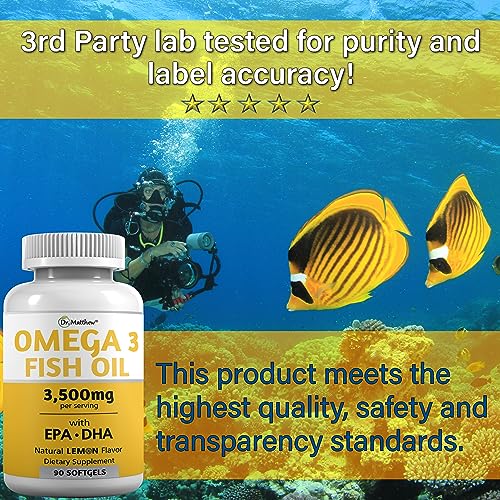 Burpless Fish Oil Pills. Triple Strength Omega 3 Fish Oil Burpless. EPA DHA Omega 3 Supplement Dr. MatthewAu supplements