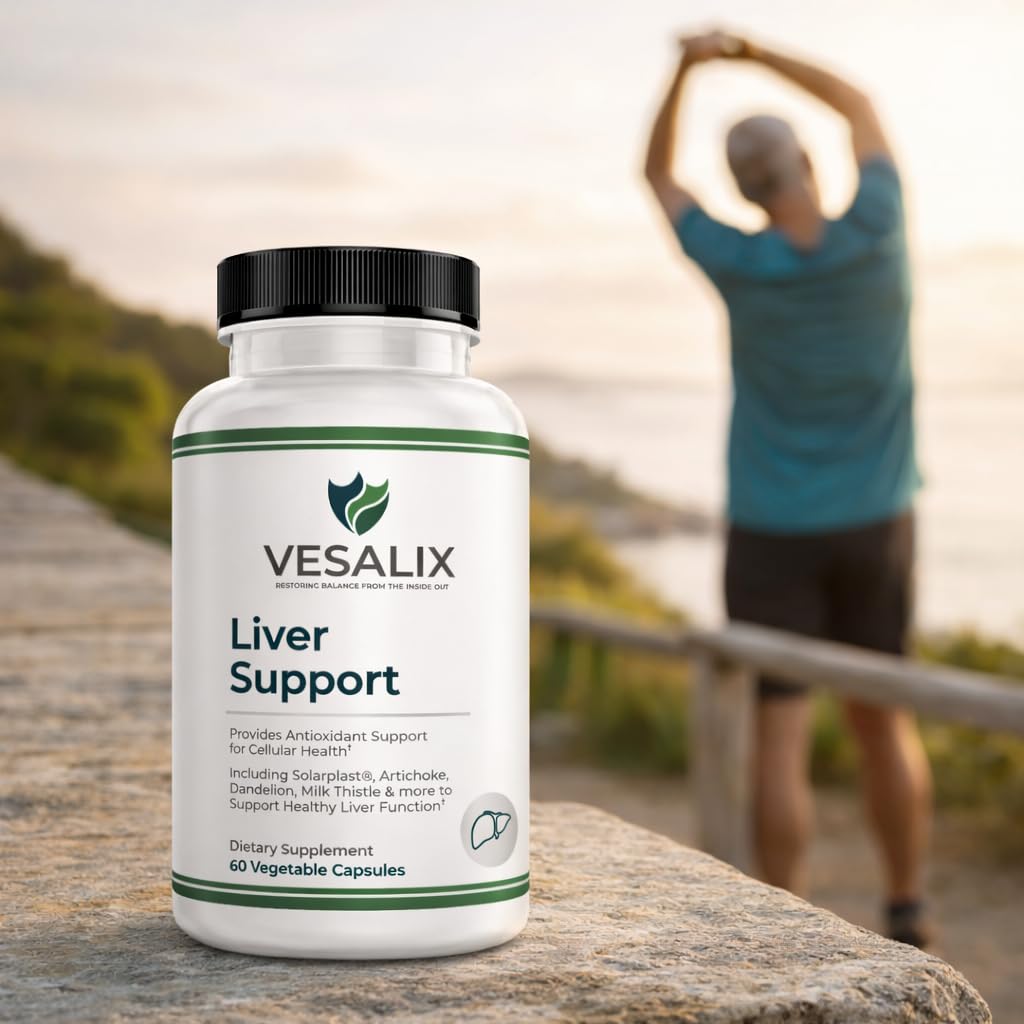 VESALIX Liver Support Supplement for Adults 40+ – Milk Thistle, Artichoke & Dandelion with Digestive Enzymes – Supports Digestion & Cellular Health – 60 Vegetarian Capsules VESALIXAu supplements