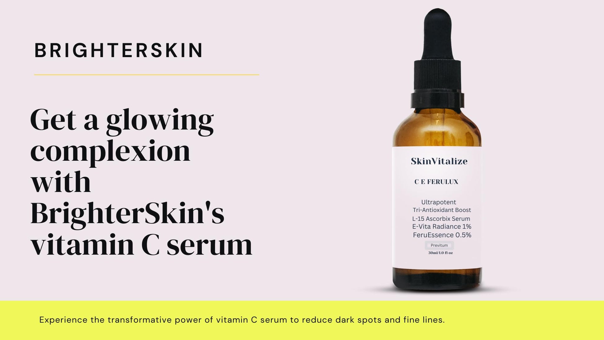 SkinVitalize C E ferulux Vitamin C Serum - 30ml: Advanced Formula for Fighting with Wrinkles Msupps.comAu supplements