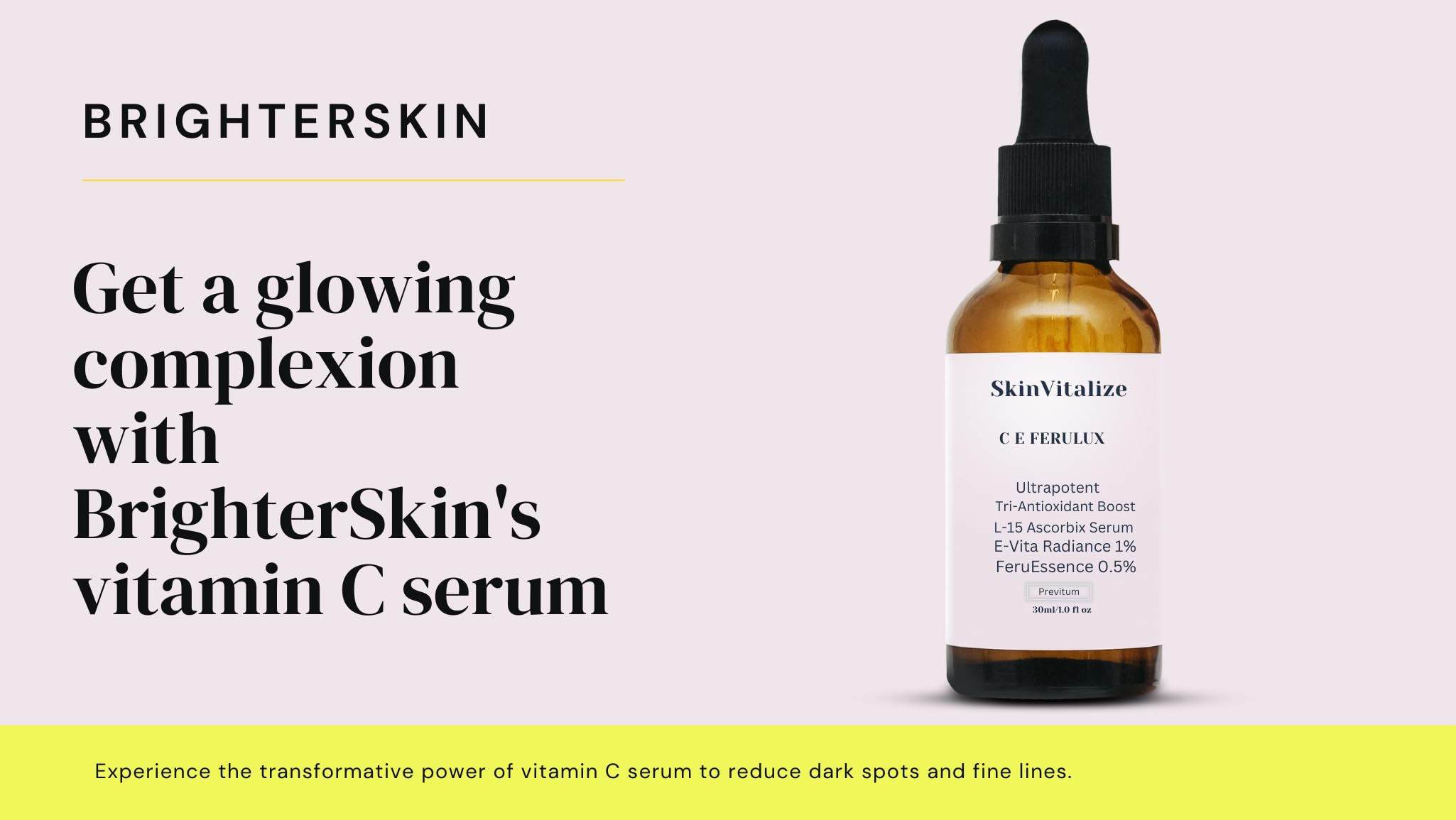 SkinVitalize C E ferulux Vitamin C Serum - 30ml: Advanced Formula for Fighting with Wrinkles Msupps.comAu supplements