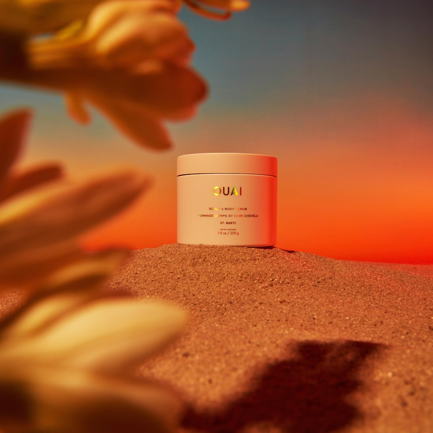 OUAI Scalp & Body Scrub, St. Barts - Exfoliating Body Scrub with Sugar & Coconut Oil Blend for Smooth, Moisturized Skin - Gentle Scalp Exfoliator for Removing Product Build Up (8.8 Oz) OUAIAu supplements