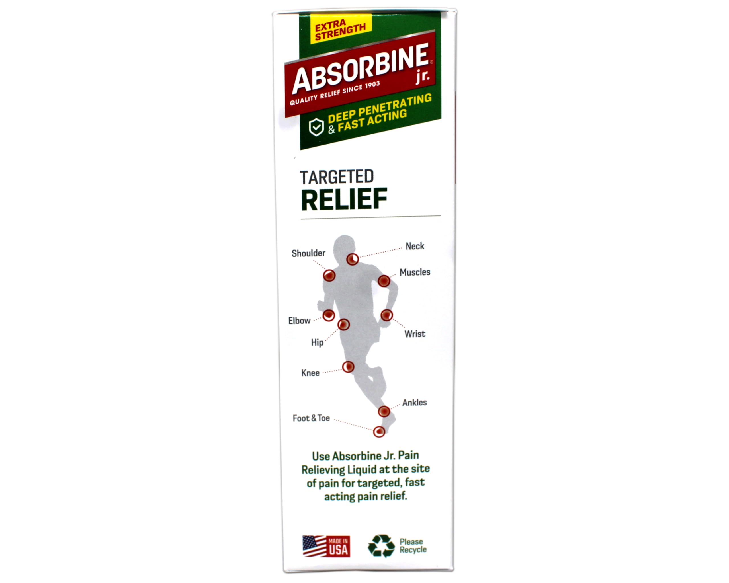 ABSORBINE JR. Extra Strength Pain Relieving Liquid, for Muscle, Joints, Arthritis Pain, with No-Mess Applicator, 4 Oz (Pack of 3) ABSORBINE JR.Au supplements