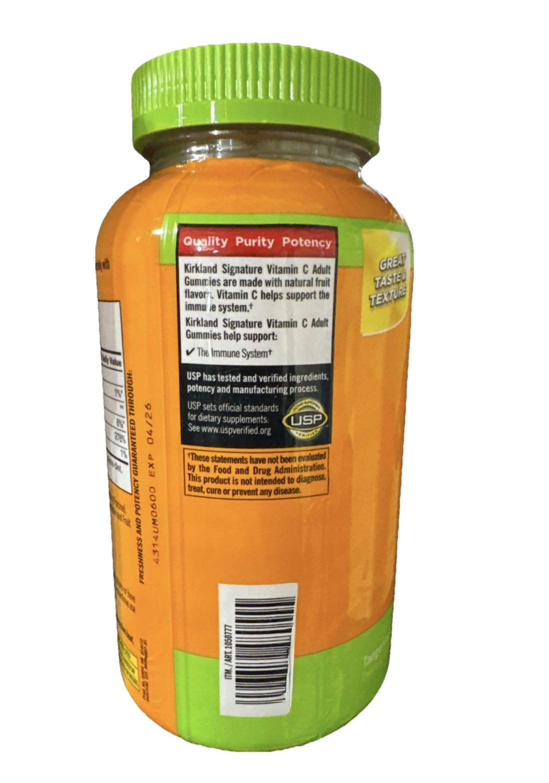 Kirkland Signature Vitamin C Adult Gummies 250 mg, 180 Count KIRKLANDUS supplements