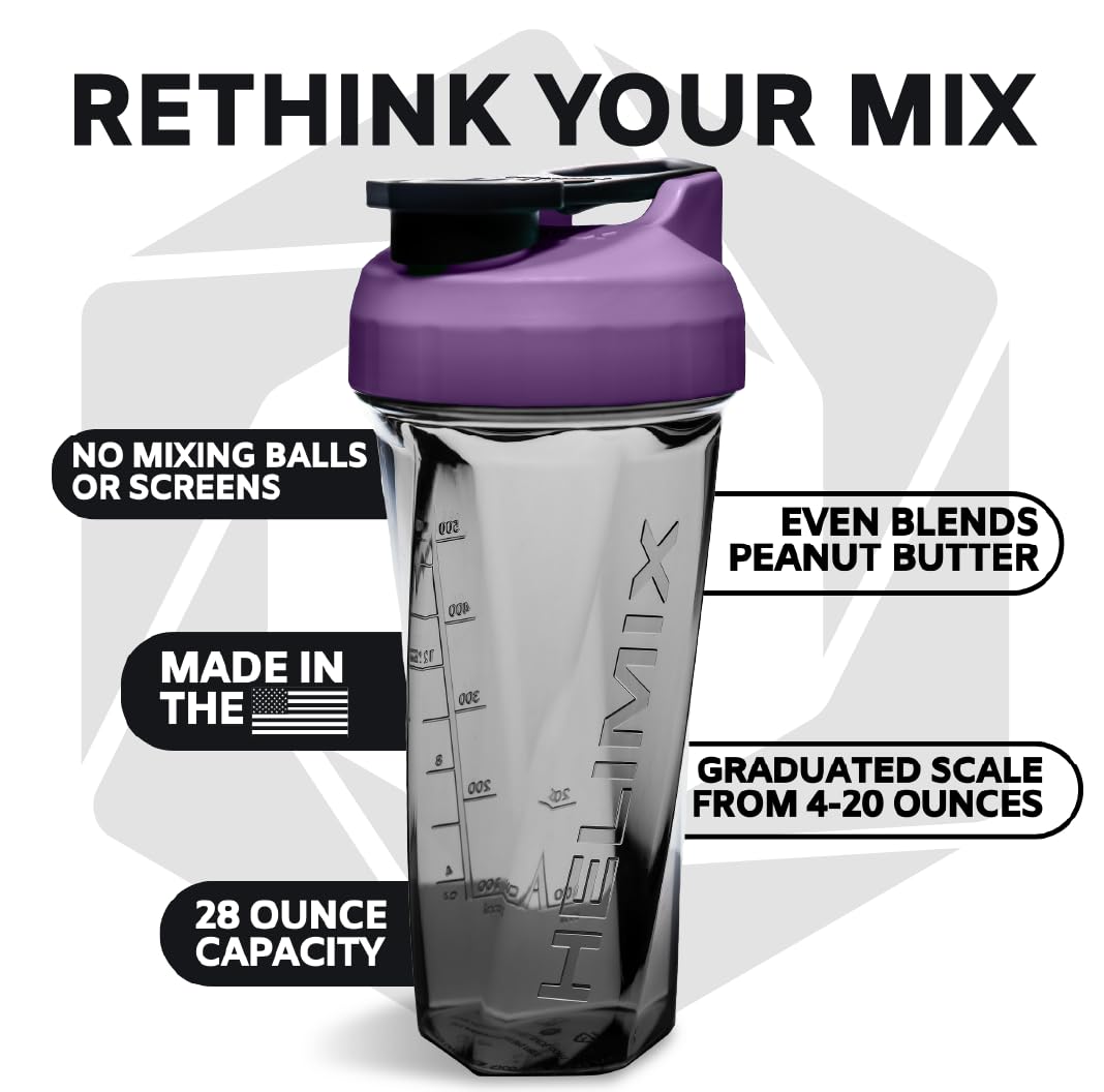 HELIMIX 2.0 Vortex Blender Shaker Bottle Holds upto 28oz | No Blending Ball or Whisk HELIMIXAu supplements