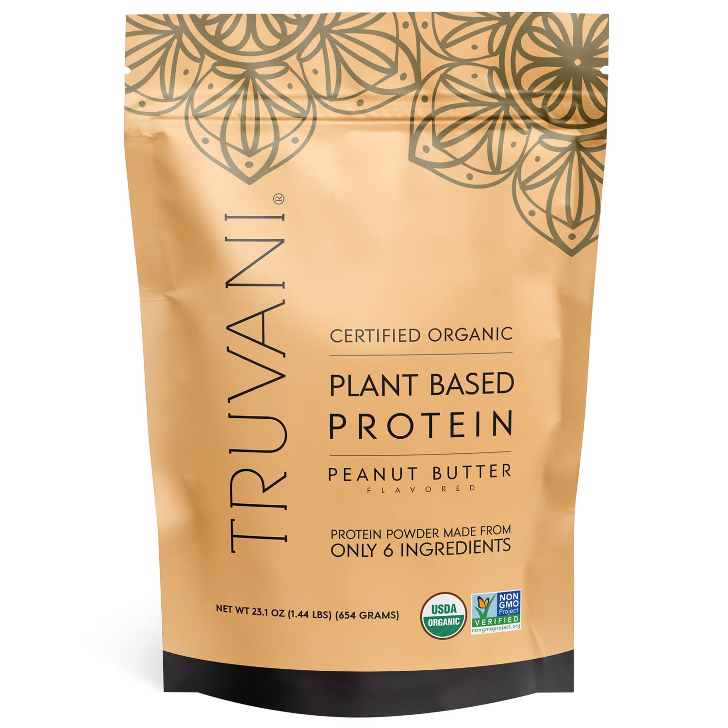Truvani Organic Vegan Protein Powder Peanut Butter - 20g of Plant Based Protein, Powder TruvaniUS supplements