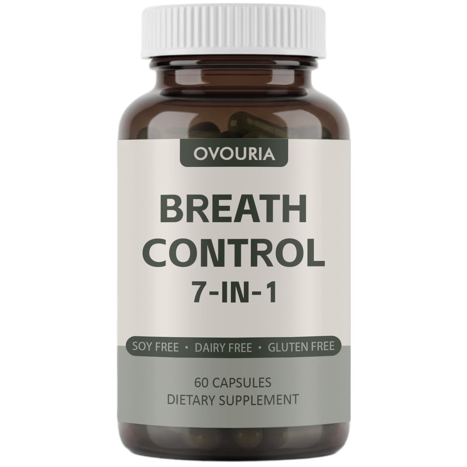 TANSPRESSO ovouria Breath & Gut Balance Capsules - 7-in-1 Formula with Probiotics, Zinc Gluconate & Magnesium Citrate for Fresh Breath, Chronic Halitosis Relief & Digestive Wellness, 60 Count(1pc) TANSPRESSOAu supplements