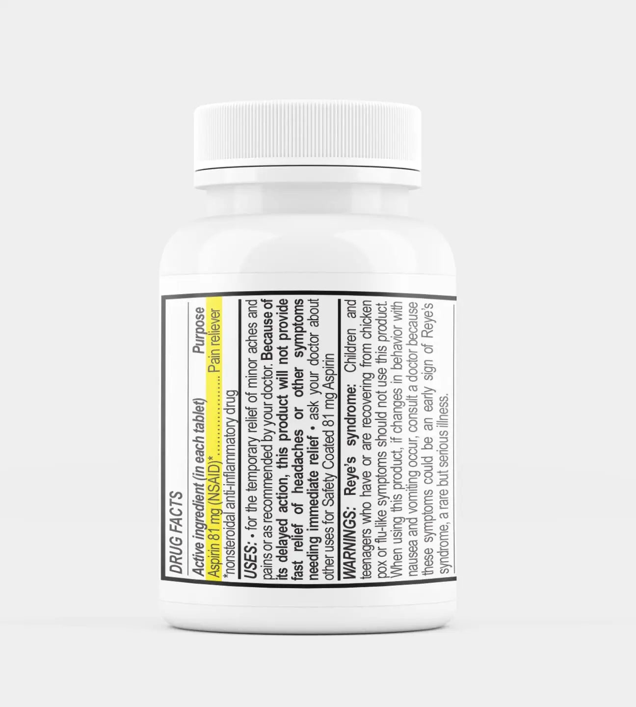 MedPlus Low Dose Aspirin 81 mg - 500 Tablets | Enteric Coated | Pain Reliever for Minor Aches and Pains, Fever Reducer - Made in USA MedPlusAu supplements