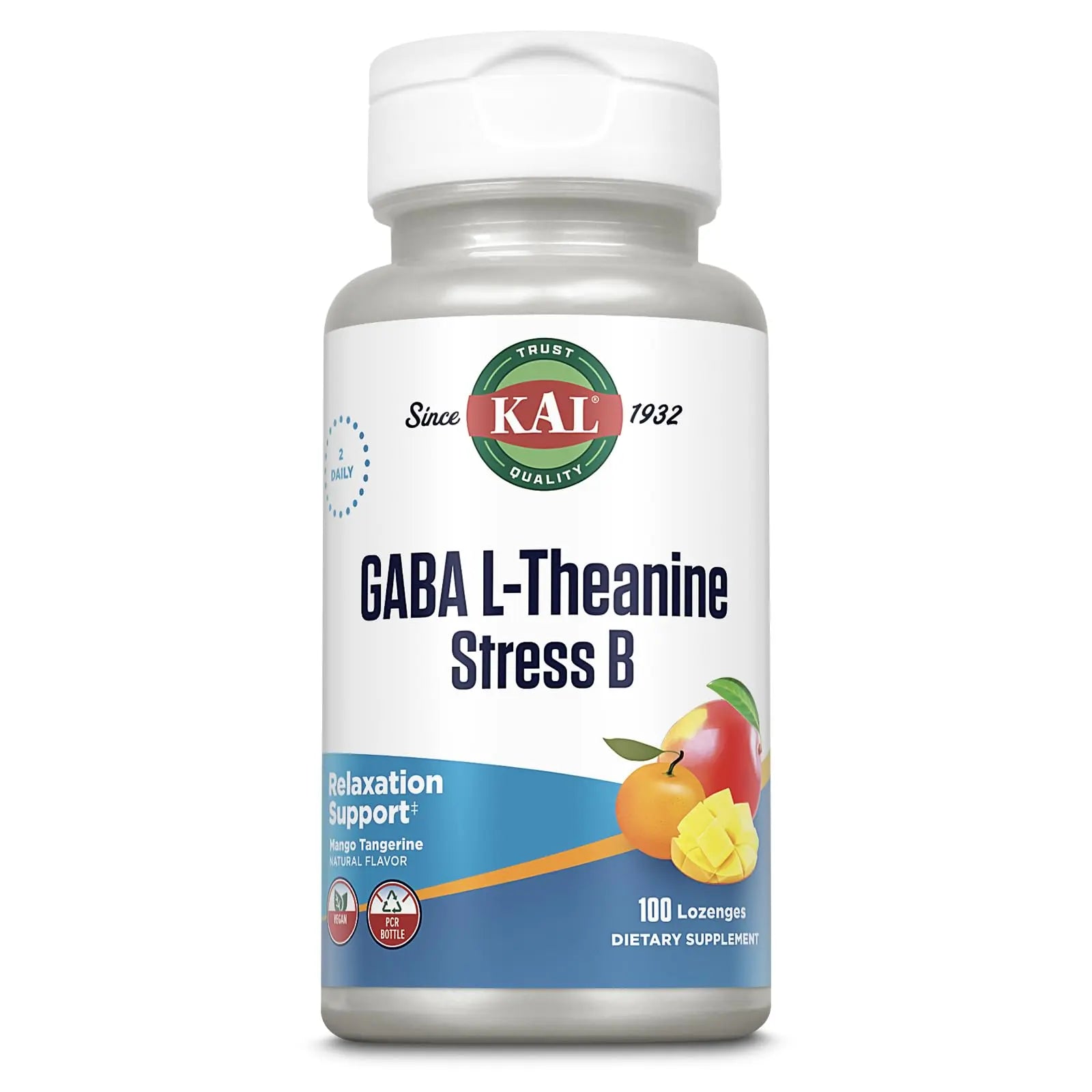 KAL GABA L-Theanine Stress B Lozenge, B Complex Vitamin Supplement, Healthy Relaxation, Mood & Focus Support KALAu supplements