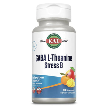 KAL GABA L-Theanine Stress B Lozenge, B Complex Vitamin Supplement, Healthy Relaxation, Mood & Focus Support KALAu supplements