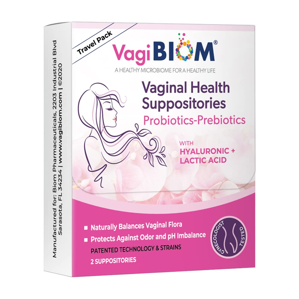 VagiBiom Probioitc Suppository Convenient Travel Pack with 2 Suppositories VagiBiomAu supplements