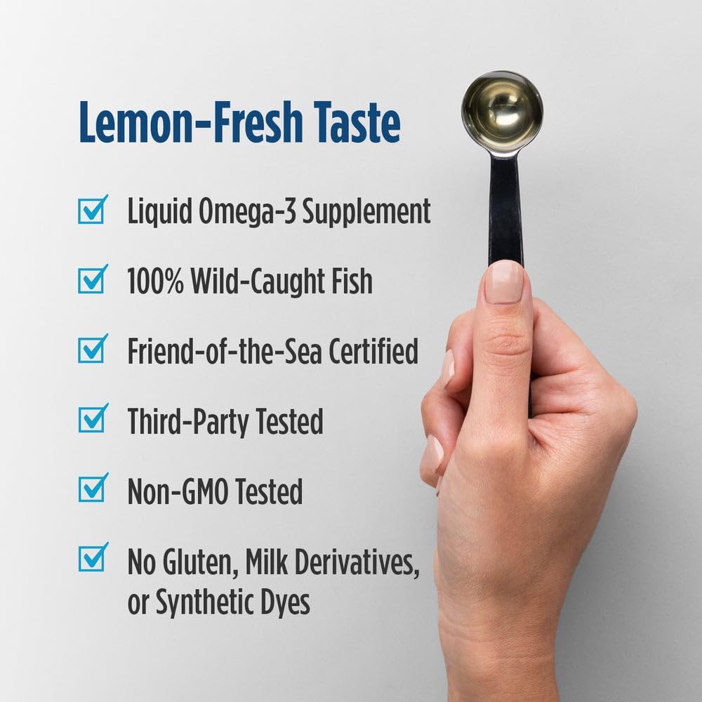 Nordic Naturals Ultimate Omega Xtra Liquid, Lemon Flavor - 8 oz - 3400 mg Omega-3 + 1000 IU Vitamin D3 - EPA & DHA - Brain, Heart, Joint, & Immune Health - Non-GMO - 48 Servings Nordic NaturalsAu supplements