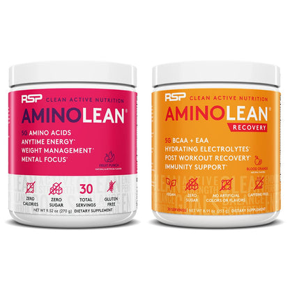 RSP NUTRITION AminoLean Pre Workout Energy (Fruit Punch 30 Servings) with AminoLean RSP NUTRITIONUS supplements