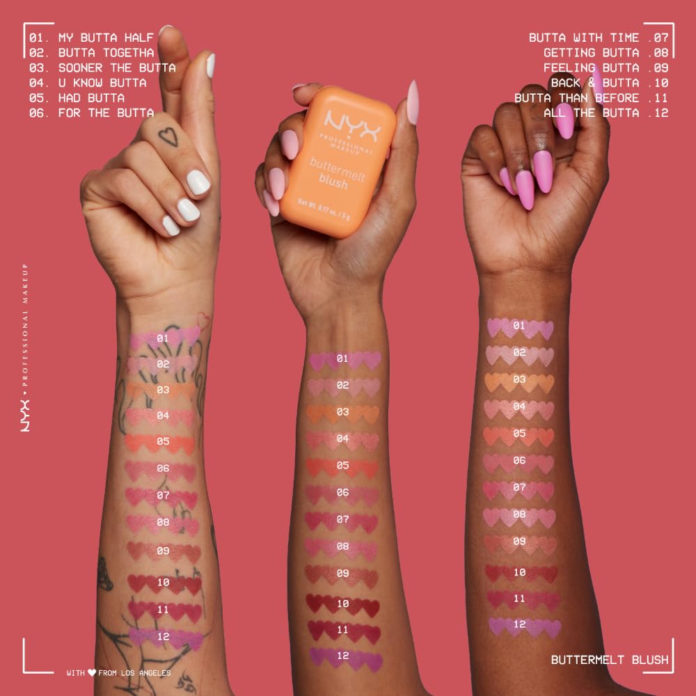 NYX PROFESSIONAL MAKEUP Buttermelt Powder Blush, Fade and Transfer-Resistant Blush, Up to 12HR Make Up Wear, Vegan Formula - For The Butta NYX PROFESSIONAL MAKEUPAu supplements