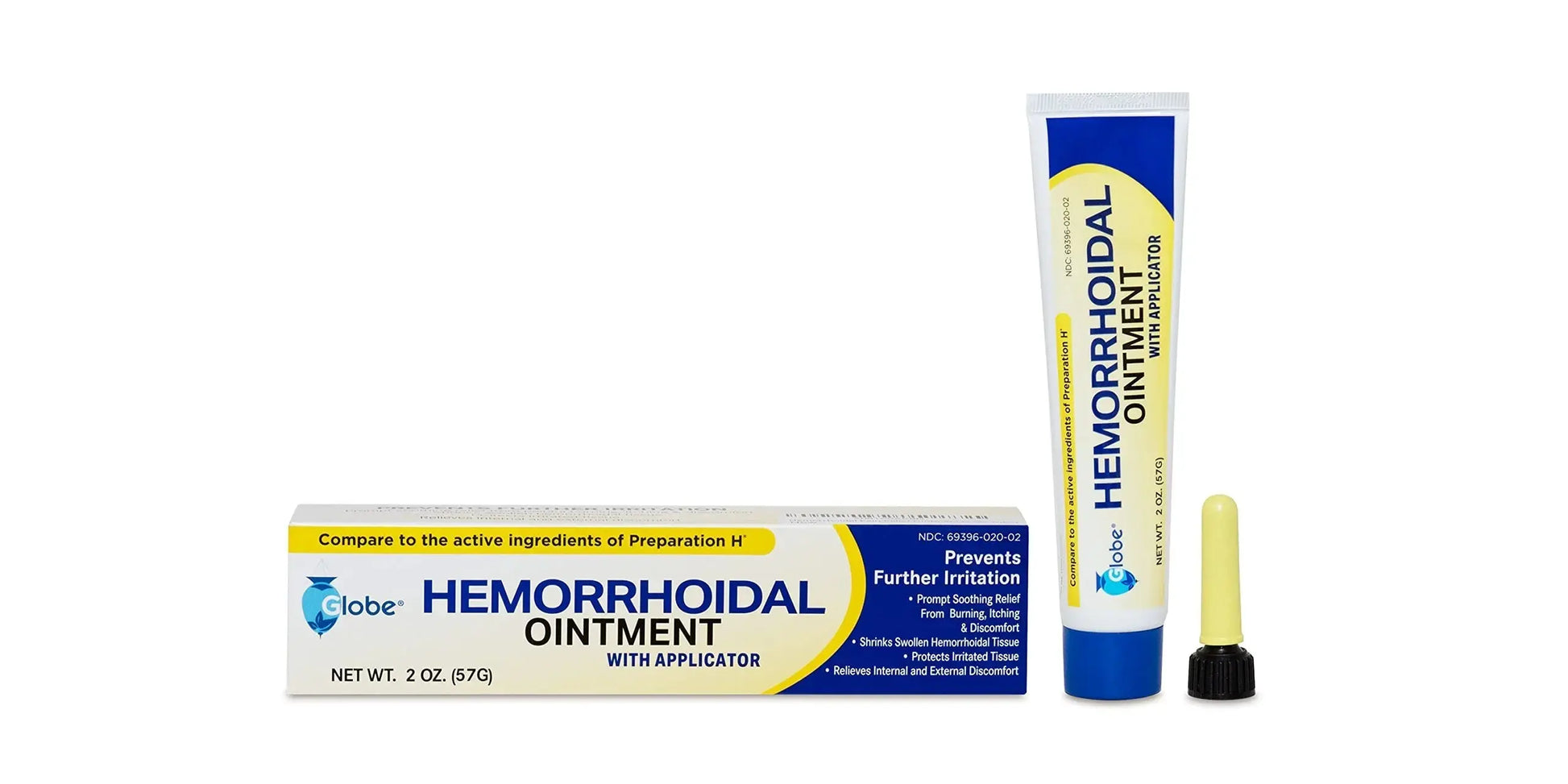 Globe Hemorrhoidal Ointment, Phenylephrine HCl, Petrolatum, Mineral Oil, Relief from Burning, Itching and Discomfort of Hemorrhoids, 2 Ounces (4 Pack) GlobeAu supplements