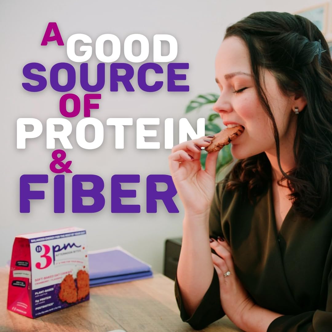 3PM Afternoon Bites Cranberry Flaxseed Cookies with Postbiotics, 5g of Protein, 15 Cookies 3PM AFTERNOON BITESAu supplements