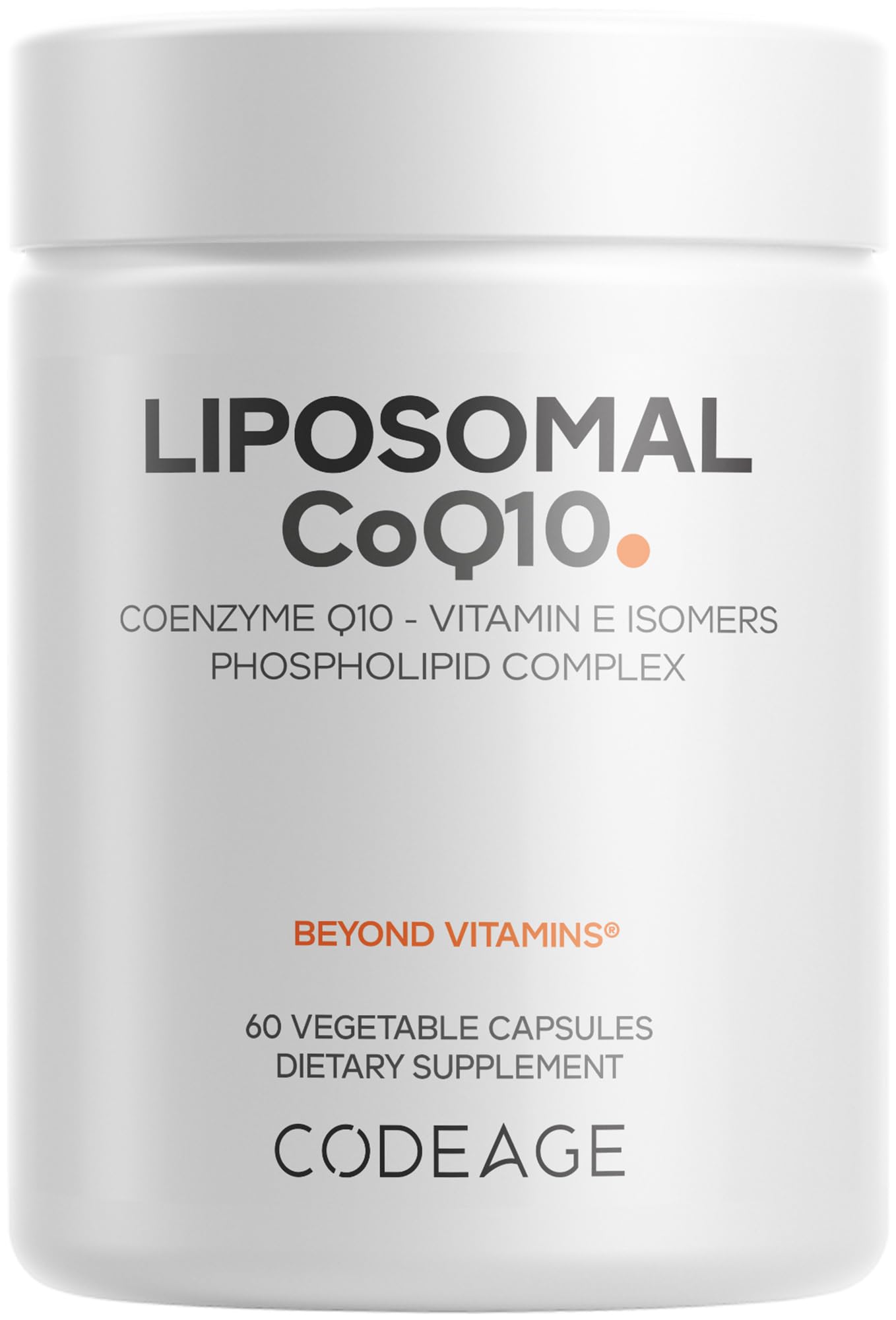 Codeage Liposomal CoQ10 Supplement - 125 mg Coenzyme Q10 with Vitamin E Isomers Tocopherols - 2-Month Supply - 1 Capsule Per Serving - Liposomal Delivery - Vegan, Non-GMO, Gluten-Free - 60 Capsules CodeageAu supplements