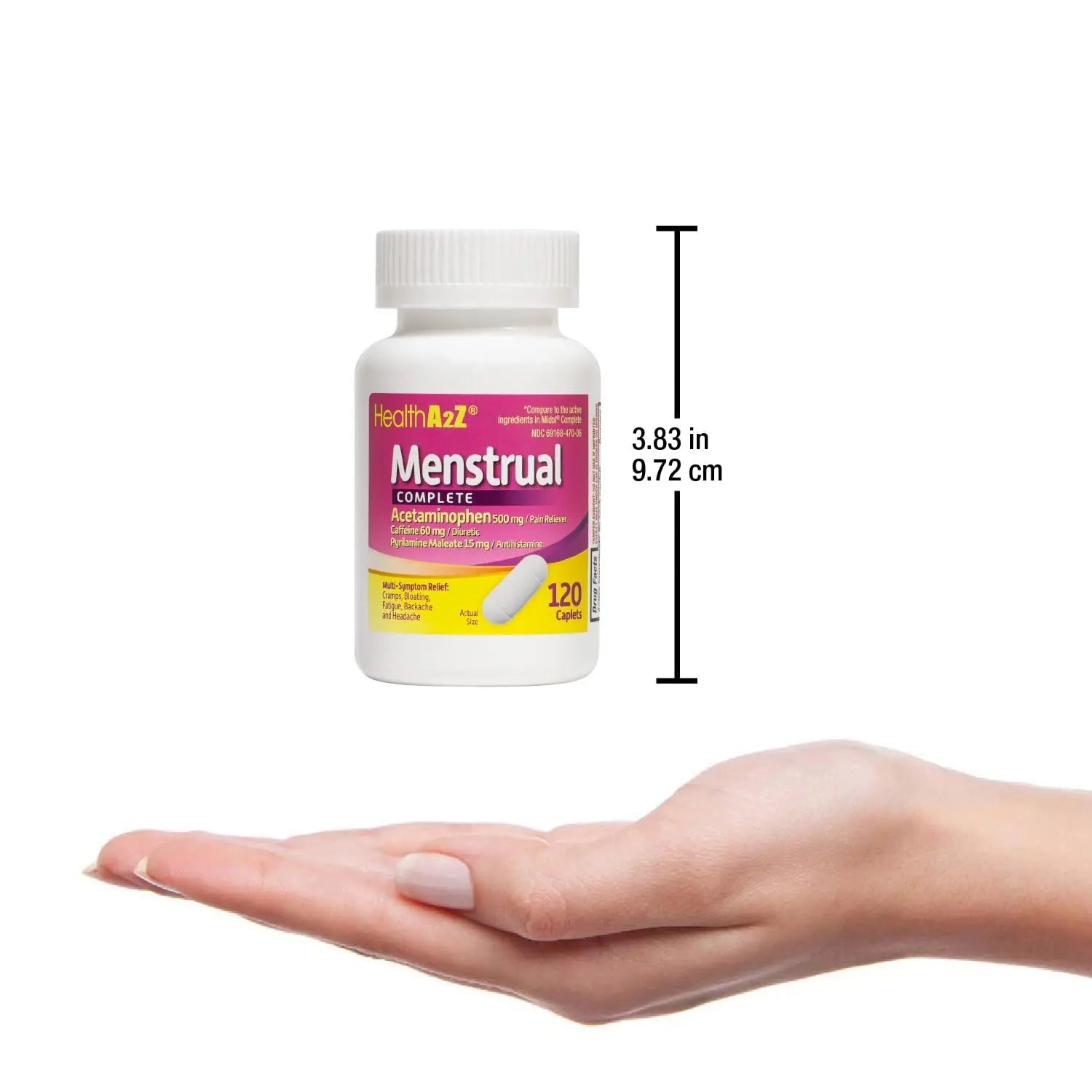 HealthA2Z® Menstrual Complete Pain Relief Tablets | Relieves Cramps, Bloating, Fatigue, Backache & Headache (120 Counts) (Pack of 2) HealthA2ZAu supplements