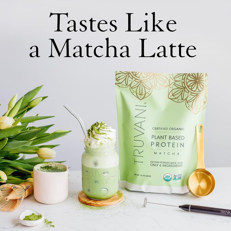 Truvani Organic Vegan Protein Powder Matcha - 20g of Plant Based, Organic Protein TruvaniUS supplements