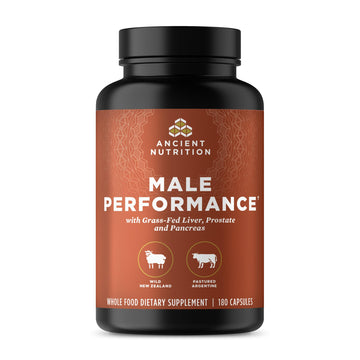 Ancient Nutrition Organ Supplements for Men, Grass-Fed and Wild Organ Complex Capsules, Liver, Prostate, Pancreas Supports Male Performance, Healthy Aging, 180 Ct Ancient NutritionAu supplements