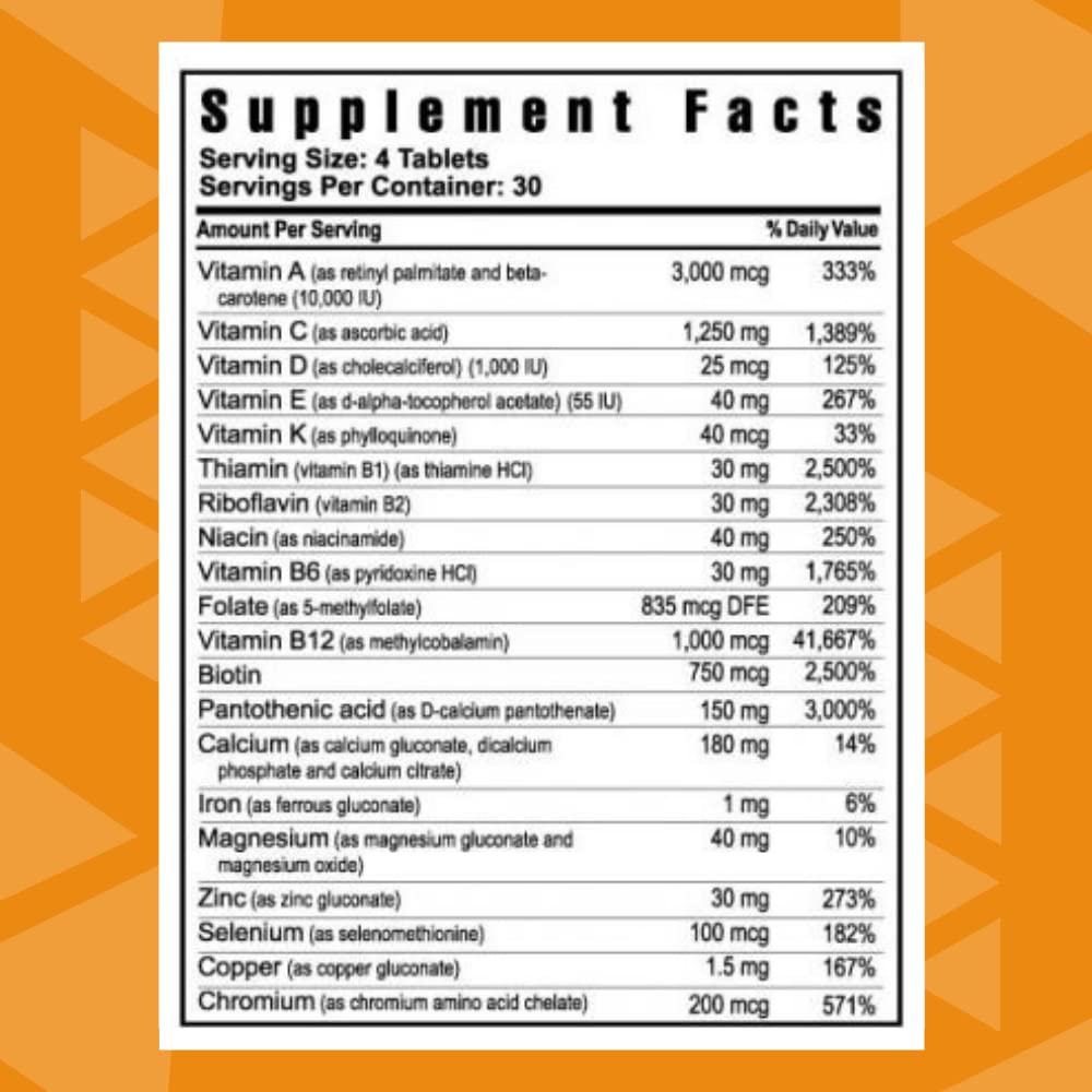 Youngevity Beyond Tangy Tangerine 2.0 Multi-Vitamin & Mineral Complex - Made with Natural & Whole Foods | 160,000 ORAC | 120 Tablets | 1 Bottle YoungevityAu supplements