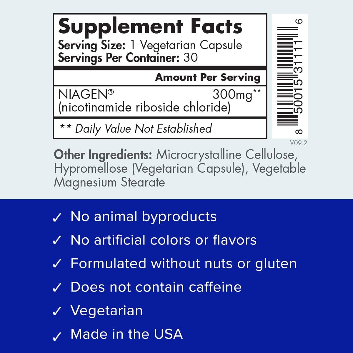 TRU NIAGEN - Patented Nicotinamide Riboside NAD+ Supplement. NR Supports Cellular TRU NIAGENAu supplements