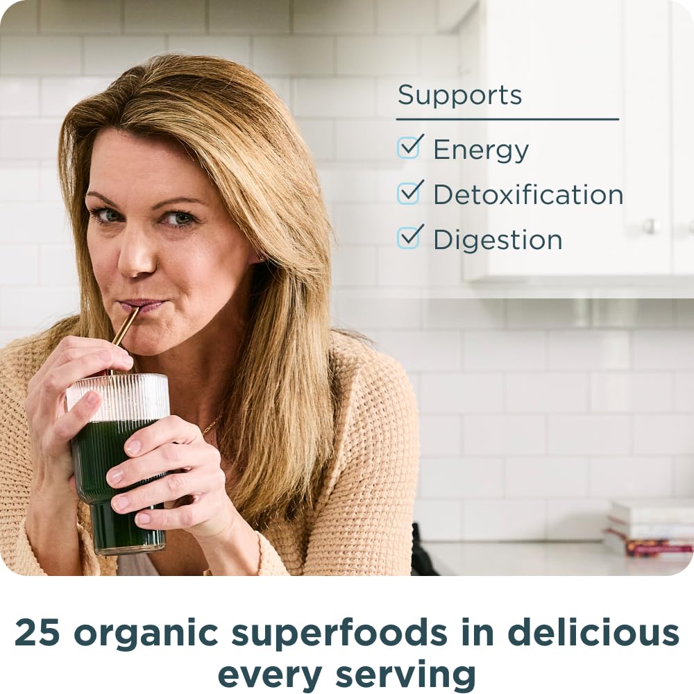 Ancient Nutrition SuperGreens Powder with Probiotics, Organic Berry Flavor Greens, Made from Real Fruits, Vegetables and Herbs, Digestive and Energy Support, 25 Servings, 6.7oz Ancient NutritionAu supplements