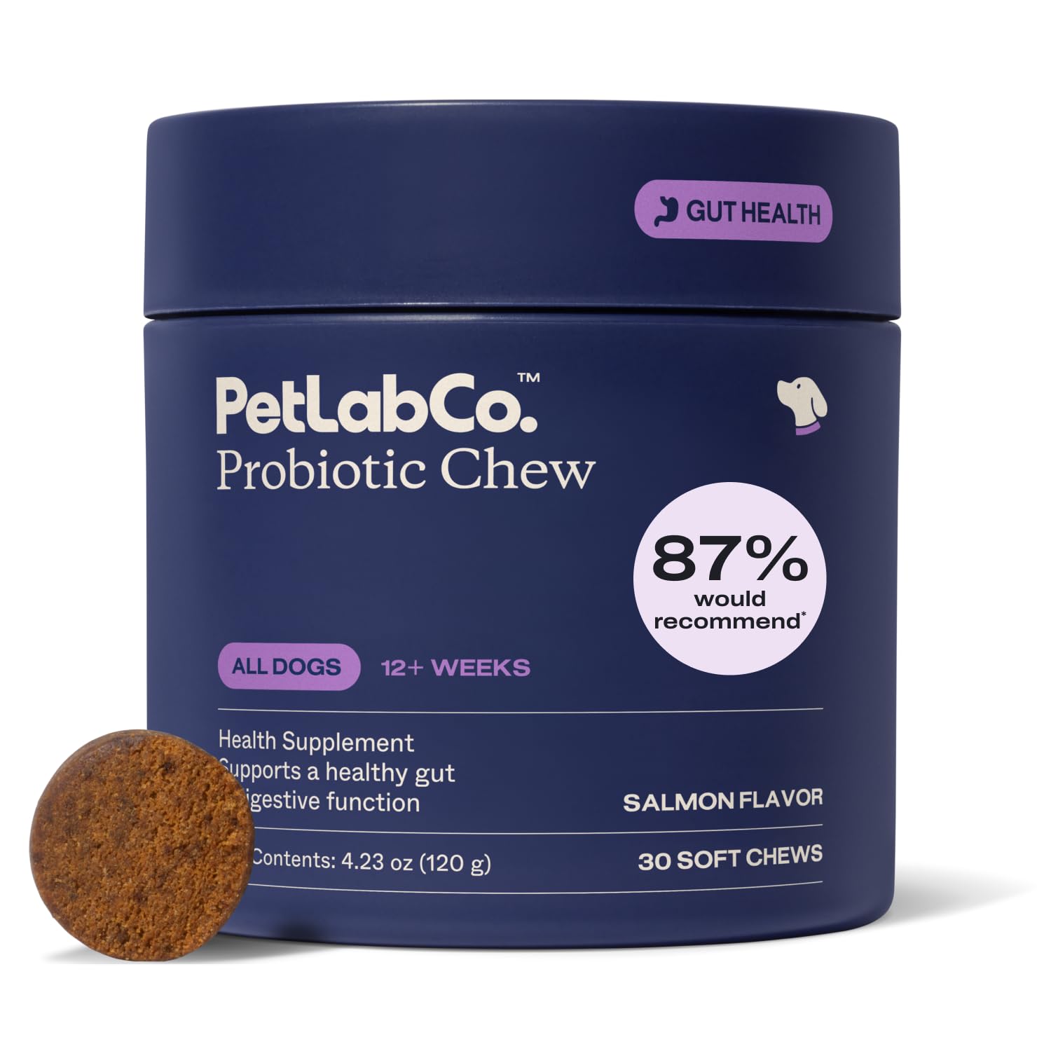 PetLab Co. Probiotics for Dogs, Support Gut Health, Occasional Diarrhea, Digestive Health & Seasonal Allergies - Salmon Flavor - Packaging May Vary - 30 Soft Chews PetLab Co.Au supplements