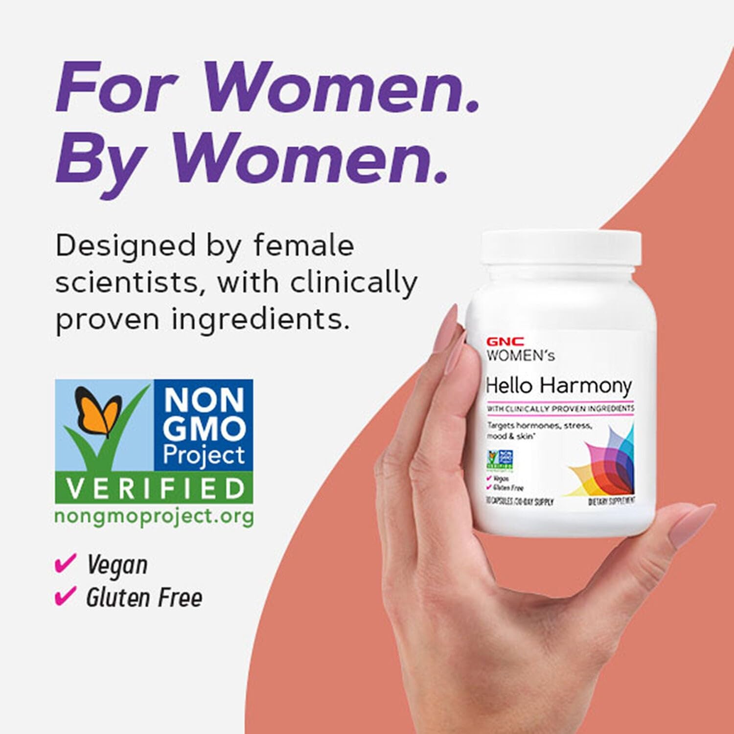 GNC Women's Hello Harmony | Clinically Proven Hormonal Support for Women | Supports Mood, Skin, and Stress Management | Vegan and Gluten Free | 90 Count GNCAu supplements