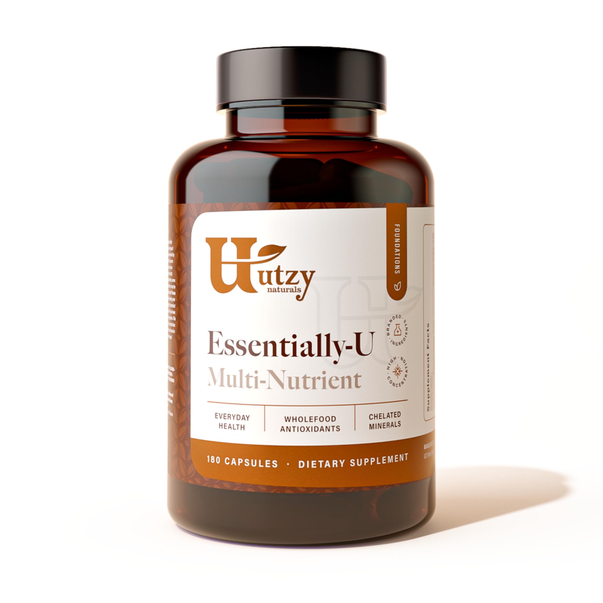 Utzy Naturals Essentially-U Multi-Nutrient | Whole Food Antioxidants + Chelated Minerals for Everyday Health | 180 Capsules Utzy NaturalsAu supplements