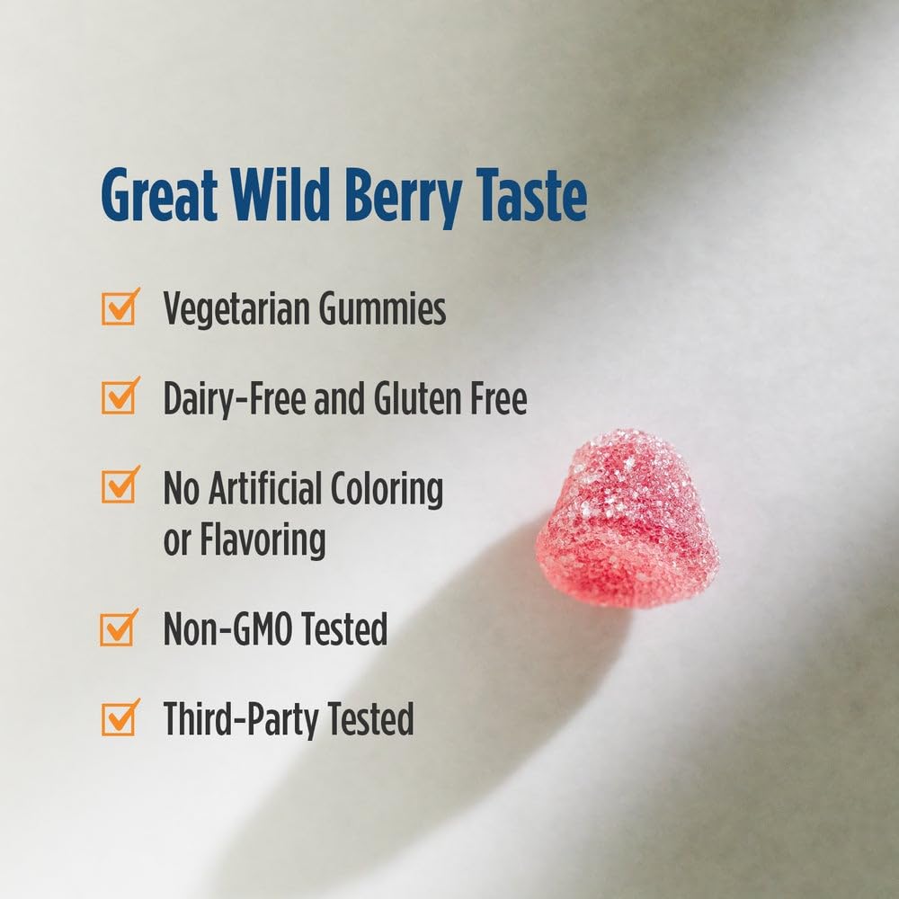 Nordic Naturals Vitamin D3 Gummies, Wild Berry - 120 Gummies - 1000 IU Vitamin D3, 1.4 mg Iron - Great Taste - Healthy Bones, Mood & Immune System Function - Non-GMO - 120 Servings Nordic NaturalsAu supplements