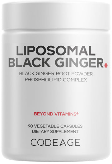 Codeage Liposomal Black Ginger Supplement - Kaempferia Parviflora Root Powder - 3-Month Supply - Ginger Root Pills and Herbal Root - Liposomal Delivery - 1 Capsule Per Serving - Non-GMO - 90 Capsules CodeageAu supplements