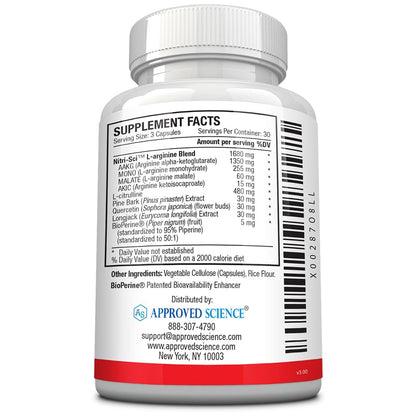 Approved Science Nitric Oxide MD - Muscle Development, Lean Body Mass, Improve Oxygen Approved ScienceUS supplements